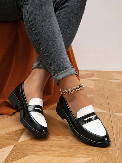 Two-tone thick platform loafers for women’s fashion

Stylish chunky platform loafers with dual-tone design

Trendy two-color loafers with elevated sole for women

Comfortable thick sole loafers in two-tone style

Bold fashion platform loafers with contrast colors

Women’s casual dual-tone platform slip-on shoes

Where to buy two-tone thick platform loafers online

